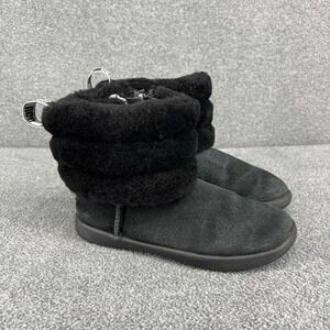 UGG Mini quilted suede sheepskin Boots Toddler 12‎ Black very faded